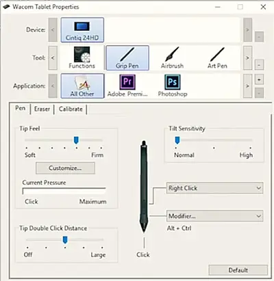 application settings