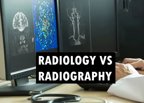 radiologist studying images on computer