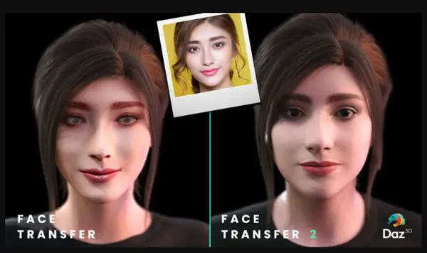 Daz Studio face transfer