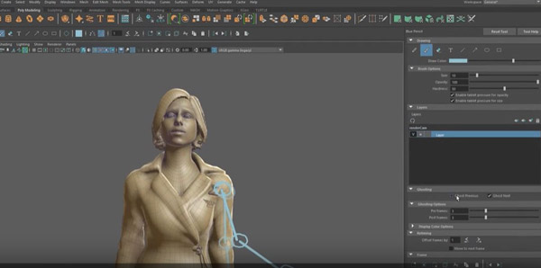 Maya character interface